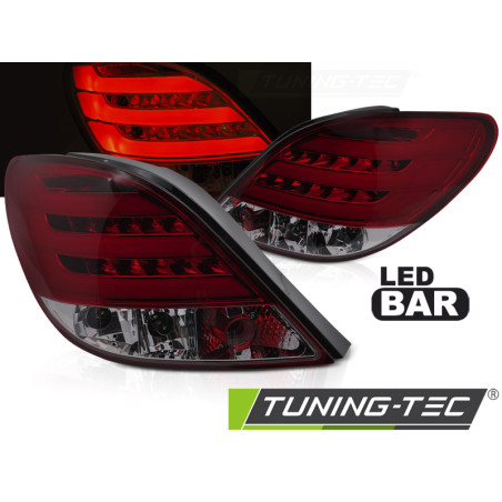 Fanali Posteriori LED Rosso Fumé per Peugeot 207 3D/5D 2006-2009 (Cod. TT-LDPE26)