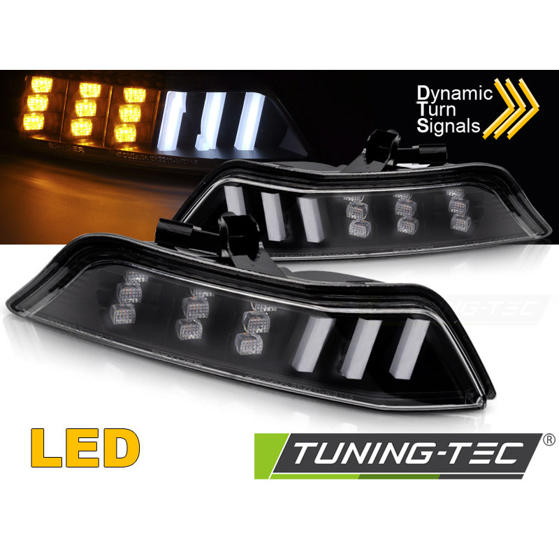 Indicatori Anteriori LED Nero per Ford Mustang 2015-2017 (Cod. TT-KPFO06)