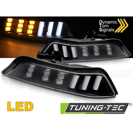 Indicatori Anteriori LED Nero per Ford Mustang 2015-2017 (Cod. TT-KPFO06)
