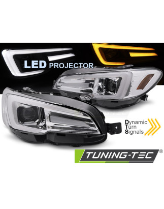Fari Anteriori Luci Diurne DRL LED Cromato per Subaru Wrx 2014-2022 (Cod. TT-LPSU15)