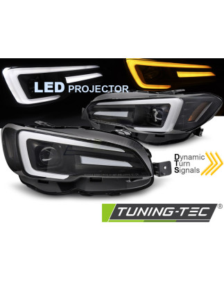 Fari Anteriori Luci Diurne DRL LED Nero per Subaru Wrx 2014-2022 (Cod. TT-LPSU16)