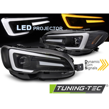 Fari Anteriori Luci Diurne DRL LED Nero per Subaru Wrx 2014-2022 (Cod. TT-LPSU16)
