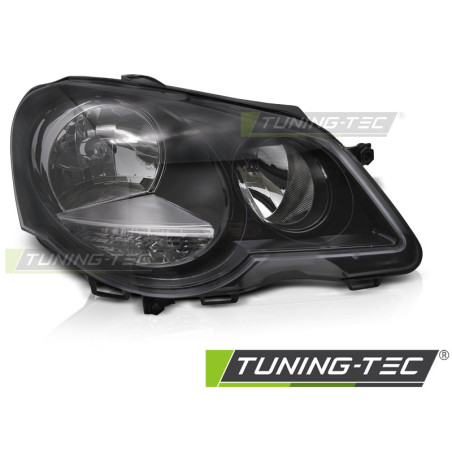Fari Anteriori Nero per Volkswagen Polo 9N3 2005-2009 (Cod. TT-FVW04R)