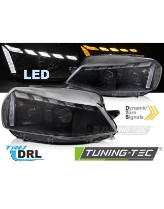 Fari Anteriori Luci Diurne DRL LED Nero per Volkswagen Golf 7 2017-2019 (Cod. TT-LPVWW3)