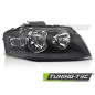 Fari Anteriori Nero per Audi A3 8P 2003-2008 (Cod. TT-FAU05R)