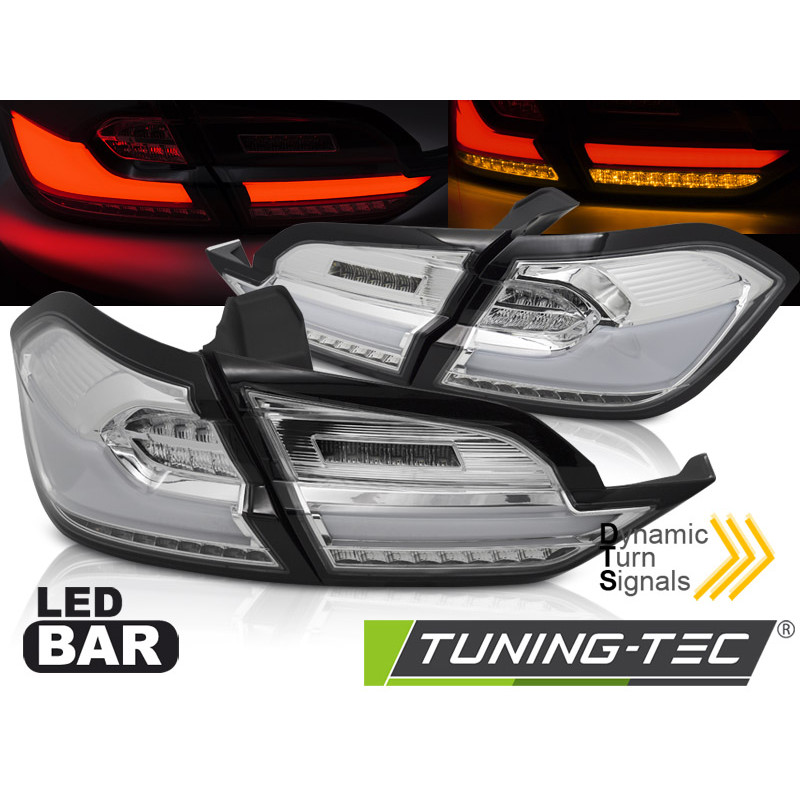 Fanali Posteriori LED Cromato per Ford Fiesta Mk8 2017-2021 (Cod. TT-LDFO74)