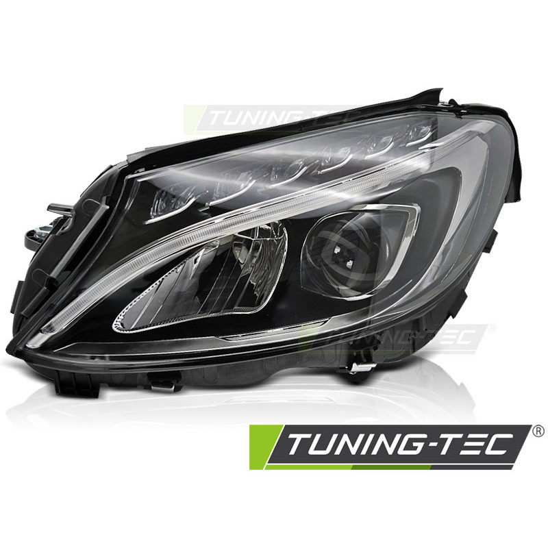 Fari Anteriori LED Nero per Mercedes-Benz W205 2014-2018 (Cod. TT-FME06L)