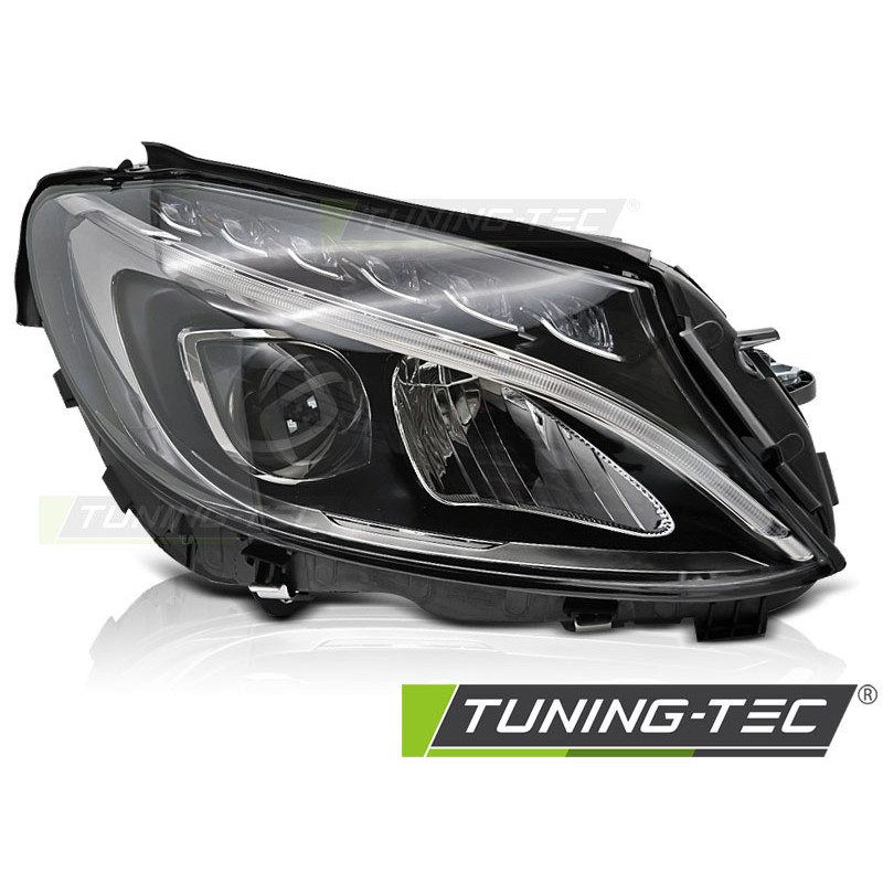 Fari Anteriori LED Nero per Mercedes-Benz W205 2014-2018 (Cod. TT-FME06R)