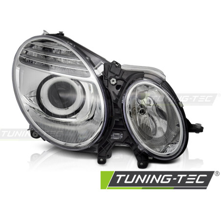 Fari Anteriori Cromato per Mercedes-Benz W211 2006-2009 (Cod. TT-FME08R)