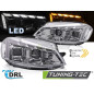 Fari Anteriori Luci Diurne DRL LED Cromato per Volkswagen Golf 7 2017-2019 (Cod. TT-LPVWW2)