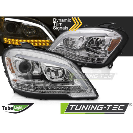 Fari Anteriori Cromato per Mercedes-Benz W164 Ml Classe M 2009-2011 (Cod. TT-LPMED9)