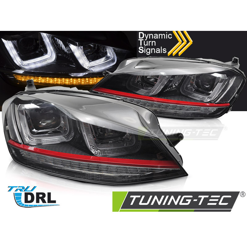 Fari Anteriori Nero per Volkswagen Golf 7 2013-2017 (Cod. TT-LPVWV6)
