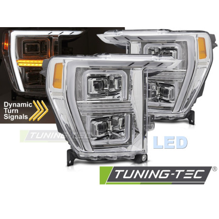 Fari Anteriori LED Cromato per Ford F150 Mk14 2020-2023 (Cod. TT-LPFOC1)