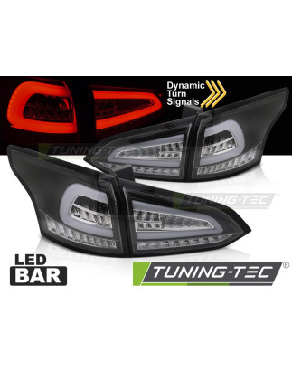 Fanali Posteriori LED Nero per Ford Focus Mk 3 Sw 2011-2018 (Cod. TT-LDFO80)