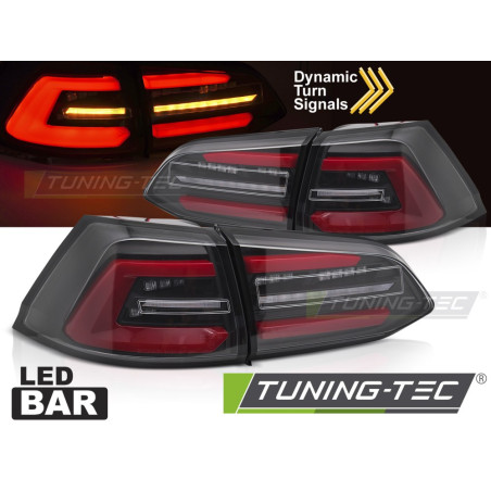 Fanali Posteriori LED Nero per Volkswagen Golf 7 Sw 2013-2017 (Cod. TT-LDVWT6)