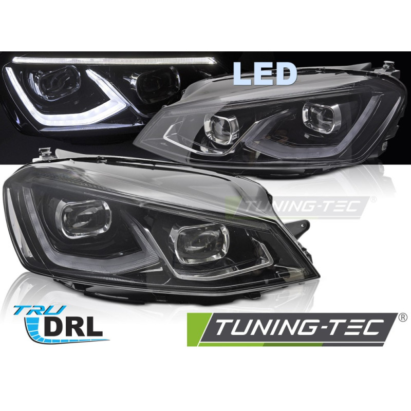 Fari Anteriori LED Nero per Volkswagen Golf 7 2014-2017 (Cod. TT-LPVWW8)