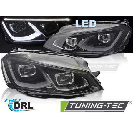 Fari Anteriori LED Nero per Volkswagen Golf 7 2014-2017 (Cod. TT-LPVWW8)