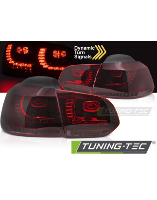 Fanali Posteriori LED Rosso Fumé per Volkswagen Golf 6 2008-2013 (Cod. TT-LDVWU5)