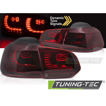 Fanali Posteriori LED Rosso Fumé per Volkswagen Golf 6 2008-2013 (Cod. TT-LDVWU5)
