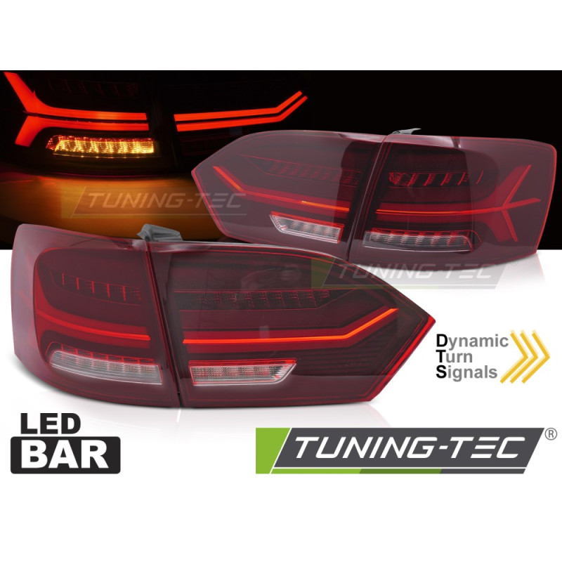 Fanali Posteriori LED Rosso/bianco per Volkswagen Jetta Vi 2011-2014 (Cod. TT-LDVWV8)