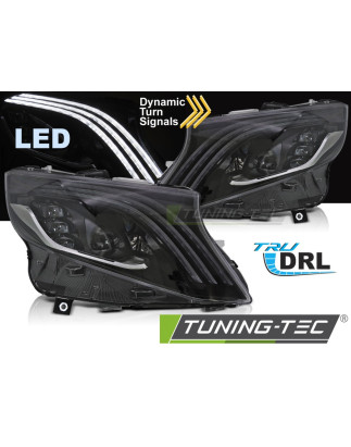 Fari Anteriori LED Nero per Mercedes-Benz V-class/vito W447 2014-2023 (Cod. TT-LPMEF0)