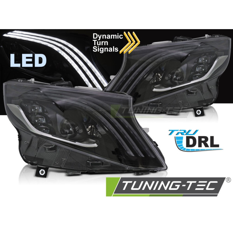 Fari Anteriori LED Nero per Mercedes-Benz V-class/vito W447 2014-2023 (Cod. TT-LPMEF0)