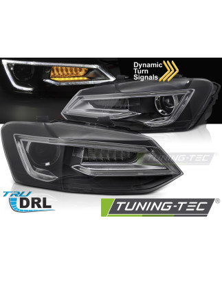 Fari Anteriori LED Nero per Volkswagen Polo V 2009-2017 (Cod. TT-LPVWW9)