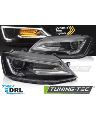 Fari Anteriori Nero per Volkswagen Jetta Vi 2011-2018 (Cod. TT-LPVWX0)