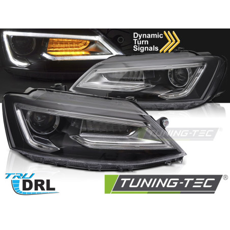 Fari Anteriori Nero per Volkswagen Jetta Vi 2011-2018 (Cod. TT-LPVWX0)
