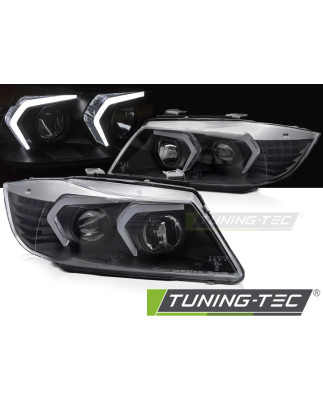 Fari Anteriori LED Nero per BMW E90/E91 2005-2008 (Cod. TT-LPBMP4)
