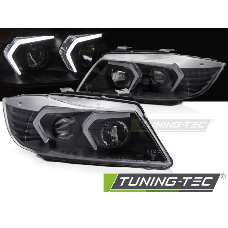 Fari Anteriori LED Nero per BMW E90/E91 2005-2008 (Cod. TT-LPBMP4)