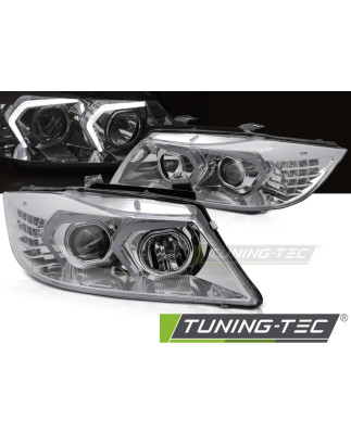 Fari Anteriori LED Cromato per BMW E90/E91 2005-2008 (Cod. TT-LPBMP3)
