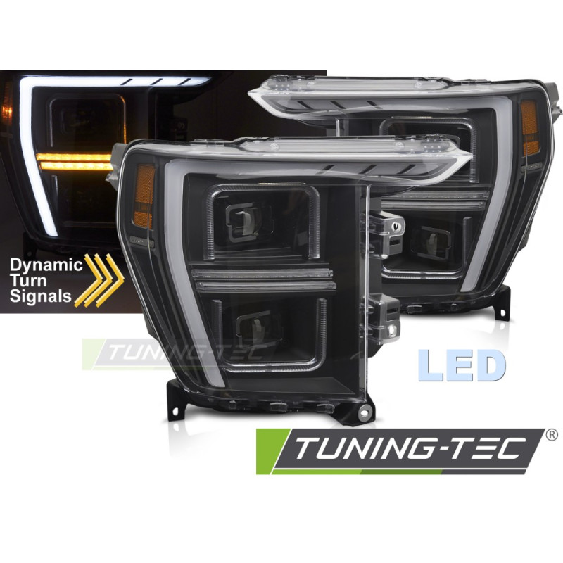 Fari Anteriori LED Nero per Ford F150 Mk14 2020-2023 (Cod. TT-LPFOC2)