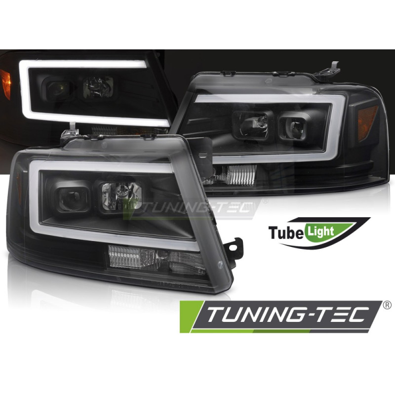 Fanali Posteriori LED Nero per Ford F150 Mk 11 2004-2008 (Cod. TT-LPFOB0)