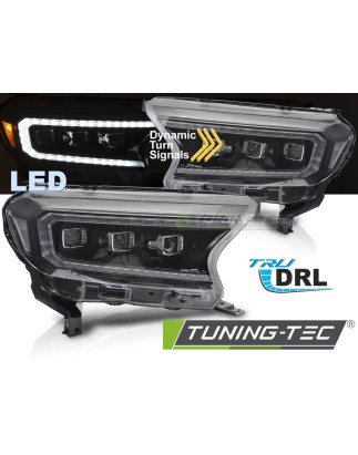 Fari Anteriori LED Nero per Ford Ranger V 2016-2022 (Cod. TT-LPFO94)