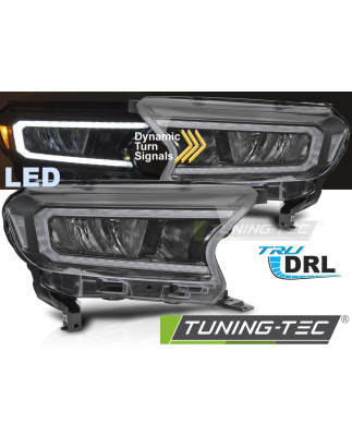 Fari Anteriori LED Nero per Ford Ranger V 2016-2022 (Cod. TT-LPFO93)