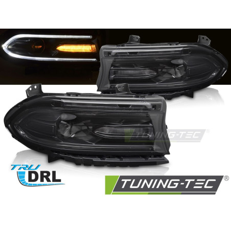 Fari Anteriori LED Nero per Dodge Charger 2014-2023 (Cod. TT-LPDO33)