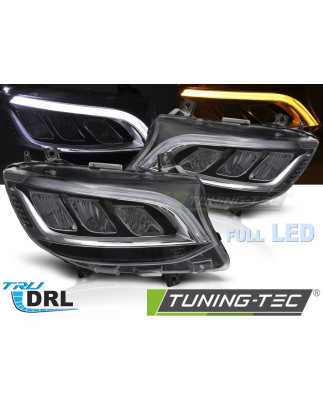 Fari Anteriori Luci Diurne DRL LED Cromato per Mercedes-Benz Sprinter 2018-2023 (Cod. TT-LPMEG0)