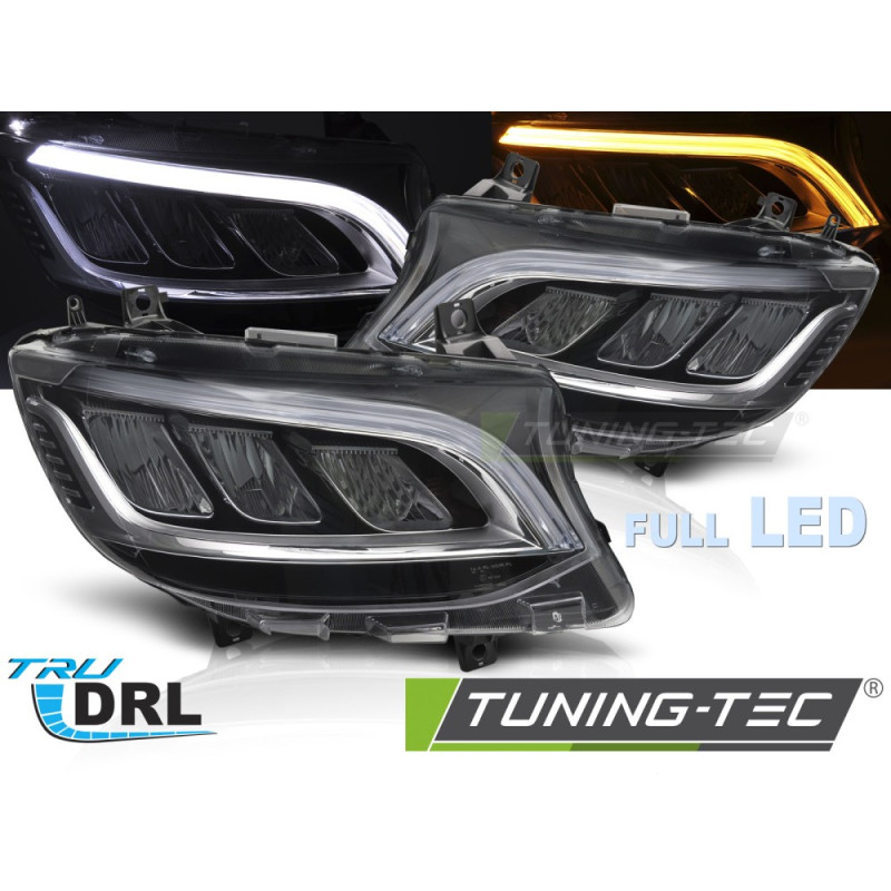 Fari Anteriori Luci Diurne DRL LED Cromato per Mercedes-Benz Sprinter 2018-2023 (Cod. TT-LPMEG0)