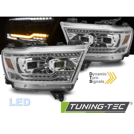 Fari Anteriori LED Cromato per Dodge Ram 2019-2022 (Cod. TT-LPDO46)