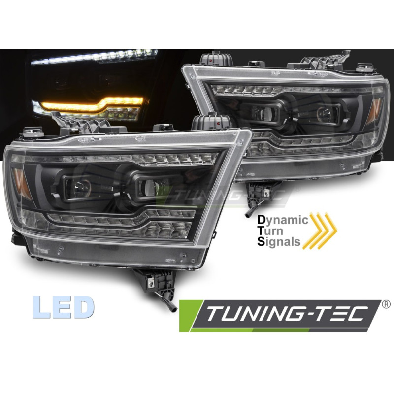 Fari Anteriori LED Nero per Dodge Ram 2019-2022 (Cod. TT-LPDO47)