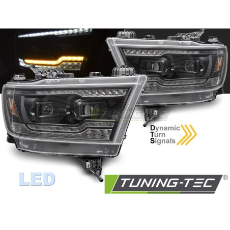 Fari Anteriori LED Nero per Dodge Ram 2019-2022 (Cod. TT-LPDO47)