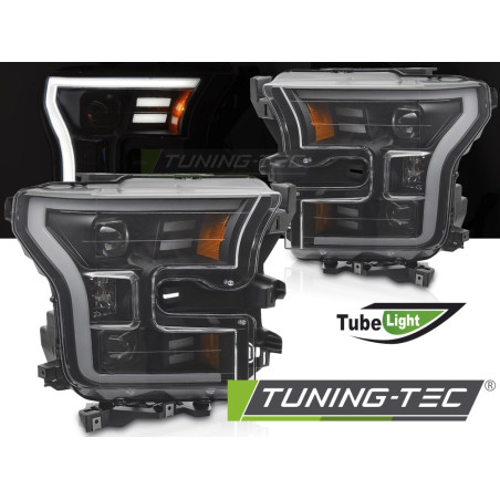 Fari Anteriori Nero per Ford F150 Mk13 2014-2017 (Cod. TT-LPFOB3)