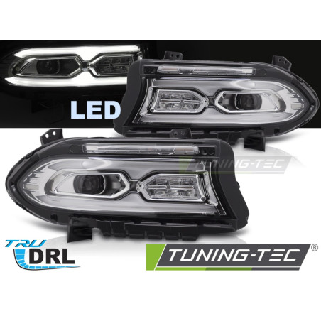 Fari Anteriori LED Cromato per Dodge Charger 2014-2023 (Cod. TT-LPDO44)
