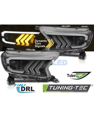 Fari Anteriori Nero per Ford Ranger V 2016-2022 (Cod. TT-LPFOC0)