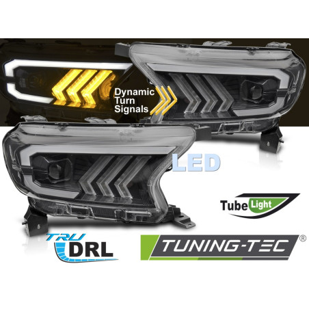 Fari Anteriori Nero per Ford Ranger V 2016-2022 (Cod. TT-LPFOC0)