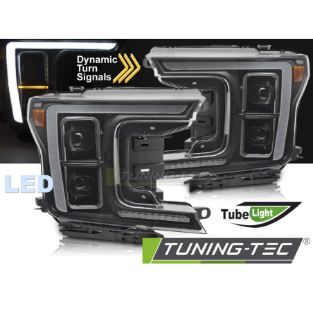 Fari Anteriori LED Nero per Ford F150 Mk13 2017-2020 (Cod. TT-LPFOB8)