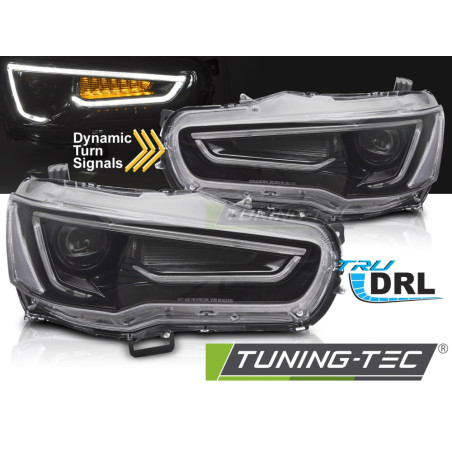 Fanali Posteriori Nero per Mitsubishi Lancer 8 2008-2016 (Cod. TT-LPMI22)