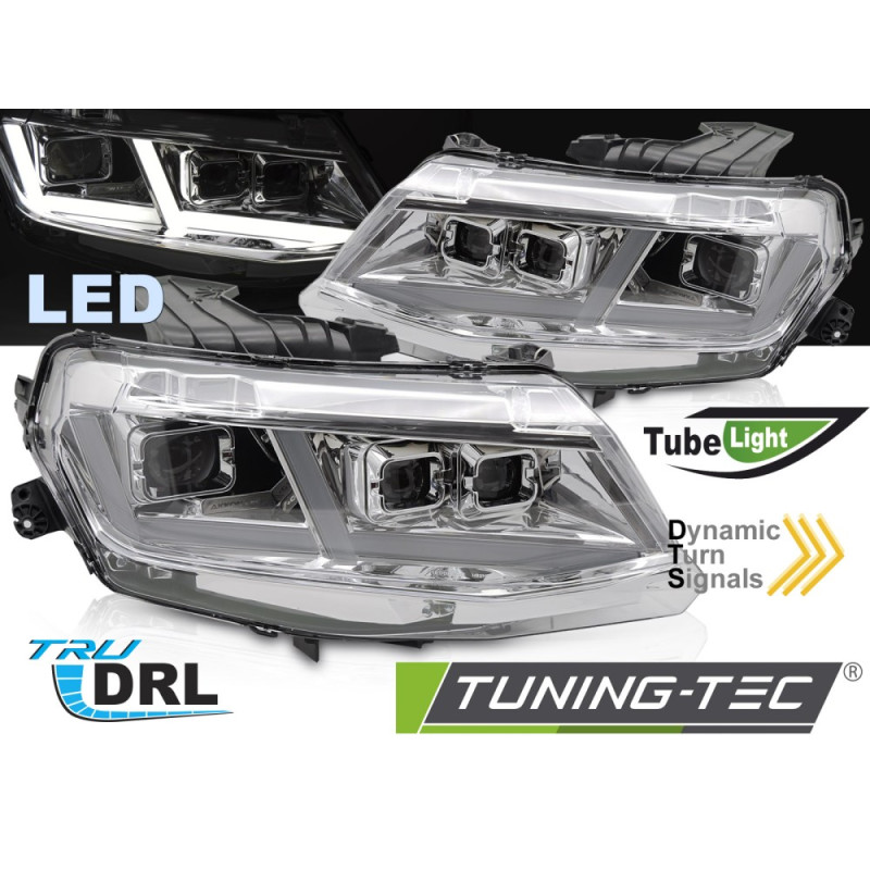 Fanali Posteriori LED Cromato per Chevrolet Camaro Full 2016-2018 (Cod. TT-LPCT22)