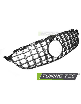 Griglia Frontale Cromato Nero per Mercedes-Benz W205 /s205 14-21/C205 15-23/A205 16-23 2014-2021 (Co